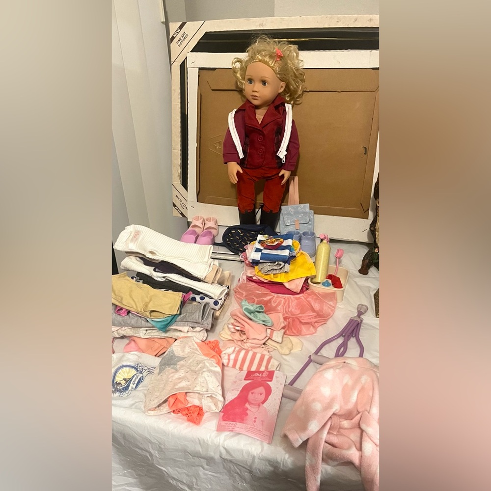 Our Generation Battat Doll Blond Hair Clothes & Acces included
